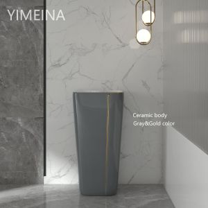 Luxury Pedestal 12L Sanitary Ware Basin Round Free Standing Sink