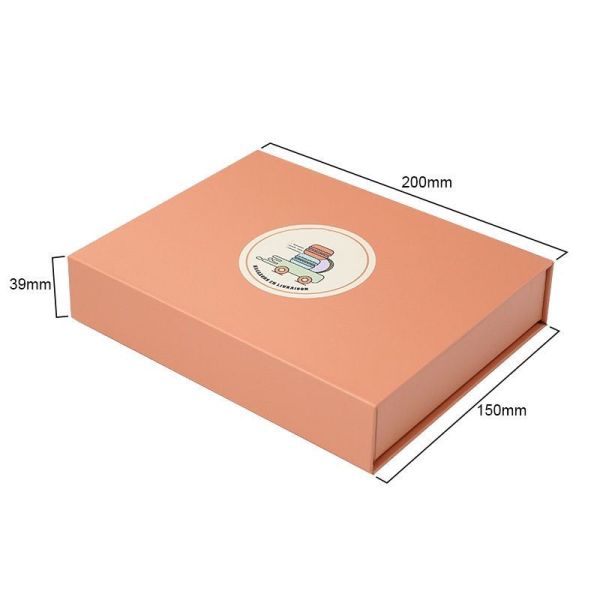 Eco Friendly Pink Party Chocolate Cookie Kraft Paper Boxes Dessert Box Chocolate Packaging Gift Magnetic Box with Dividers