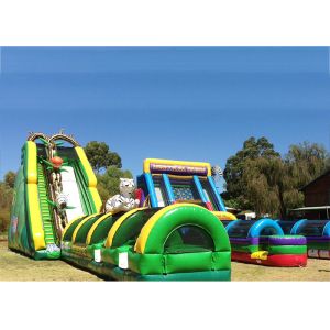 Hot commercial jungle inflatable slide for sale
