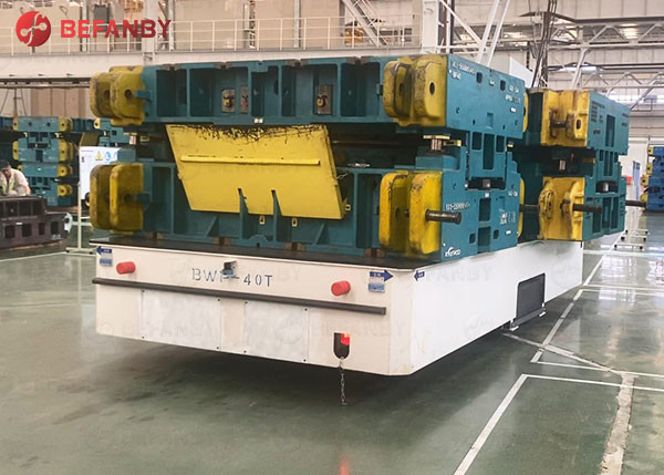 Buy 40 Tons Mold Transfer Trackless Electric Platform Cart at wholesale prices