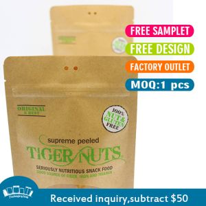 Biodegradable Eco Friendly Stand Up Pouches Zipper / Heat Sealed Recyclable