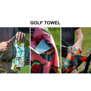 Screen Printing Logo Microfiber Golf Towel Bulk Custom