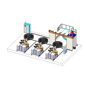 Shuttle Rotomolding Machine Oven Moveable 3000mm