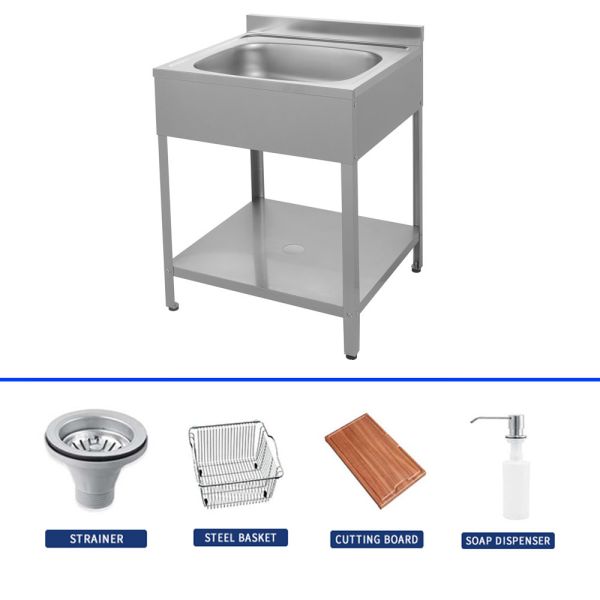 Buy Elegant Single Bowl Stainless Steel Sink Topmount Or Undermount Design at wholesale prices