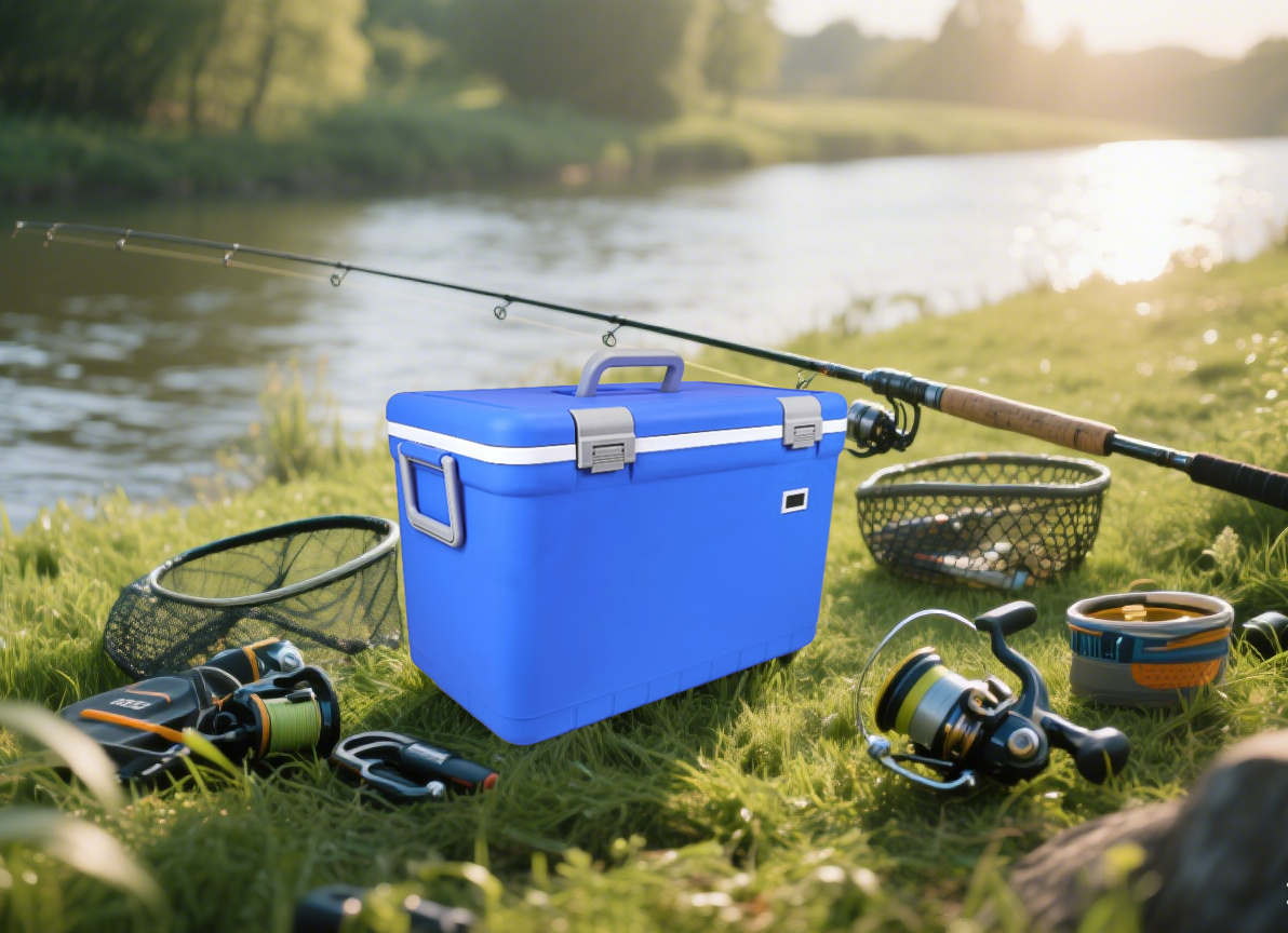 Fishing box, outdoor fishing ice bucket, beverage and food dual-purpose fishing cold storage box, portable fish catch cold storage box