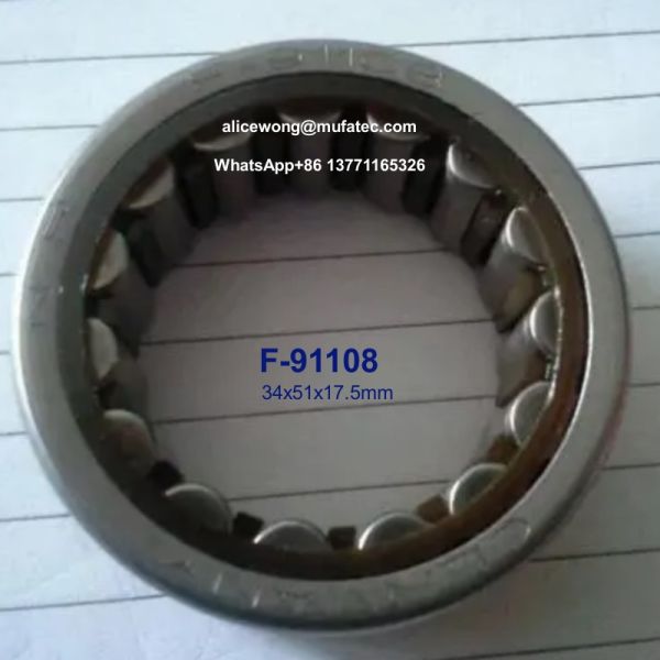F-91108 auto gearbox bearings printing bearings needle roller bearings no inner rings 34x51x17.5mm
