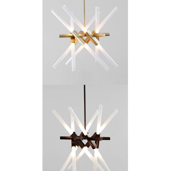 Black Gold Dining room Kitchen Living room farmhouse lighting Astral Agnes LED Chandelier(WH-MI-161)