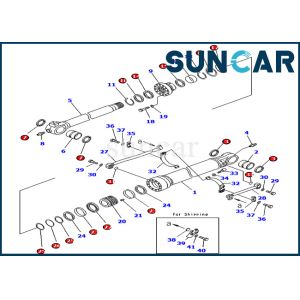 707-99-59760 7079959760 Bucket Cylinder Seal Kit For Inner Parts Komatsu PC450-8