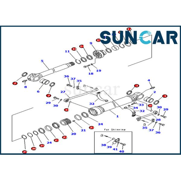 707-99-59760 7079959760 Bucket Cylinder Seal Kit For Inner Parts Komatsu PC450-8