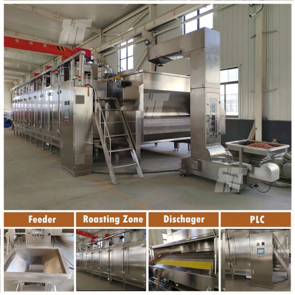 Buy Automated Nut Roasting Machine Continuous Nuts Roaster Oven Roasting System at wholesale prices