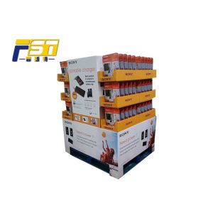 Quality Two Sides Recyclable Cardboard Pallet Display , Corrugated Pallet Display For Advertisement for sale