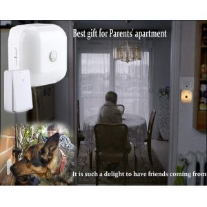 Plug-in Receiver Chimer Waterproof Self-power Transmitter 4 Volume Adjustment