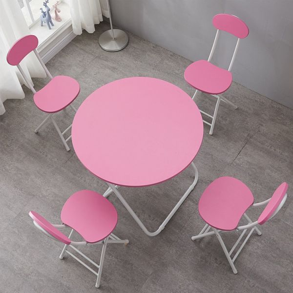 Outdoor Camping Bistro Cafe Balcony Garden Patio Metal Wooden Round Portable Folding Table for Party