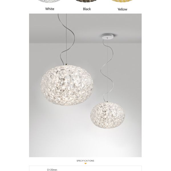 Post Modern Living room Acrylic Oval Ball Chandelier Bedroom Planet Suspension Lamp(WH-MI-385)