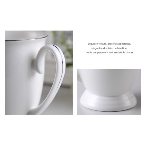Hotel Office 10oz Straight Eco Thin Fine Porcelain Coffee Mugs