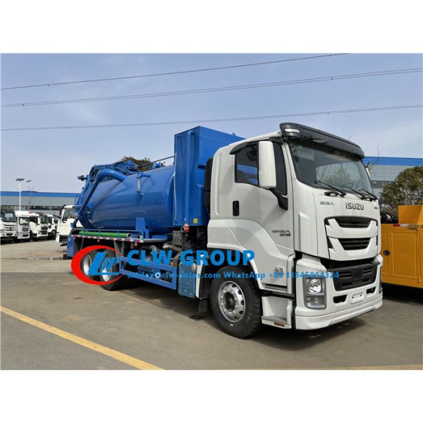 Buy ISUZU GIGA 18 Ton Combined Vacuum Sewer Jetting Truck at wholesale prices