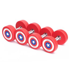 captain America dumbbells, captain America shield dumbbells, captain America