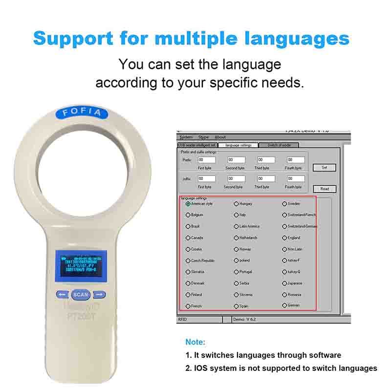 High Performance RFID Microchip Temperature Scanner
