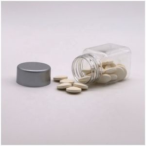 Clear Square Shape 30mL PET Plastic Bottle for Medicine Supplement Storage