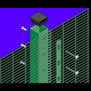 Galvanized Anti Theft Anti Cut 358 Mesh Fencing Panels