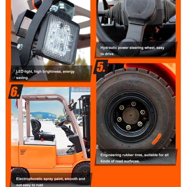 Factory Price Electric Mini Forklift 1 Ton 1.5 Ton 2 Ton 3 Ton Lithium Battery Lift Height 3000-7000mm Mini Forklift Price