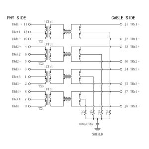 LPJK0071AWNL | JK0654219NL Pulse RJ45 Modular Jack,10/100/1000Base-T