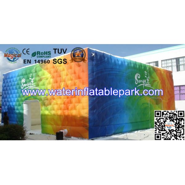 Commercial Printed Inflatable Cube Tent With Logo / Inflatable Structure Tent