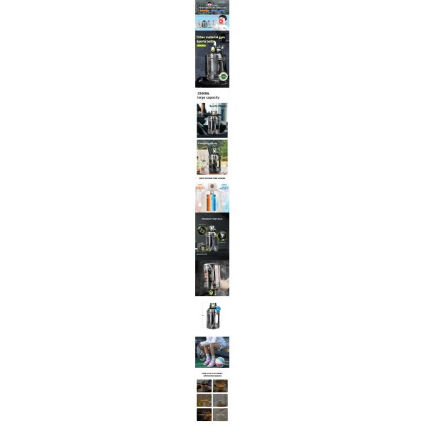 Straight Wide Mouth Plastic Sports Bottle For Gym Outdoor Activity