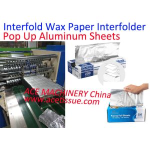 Automatic Interfolded Aluminum Foil Sheets Interfolder Machine For Burger Tissue
