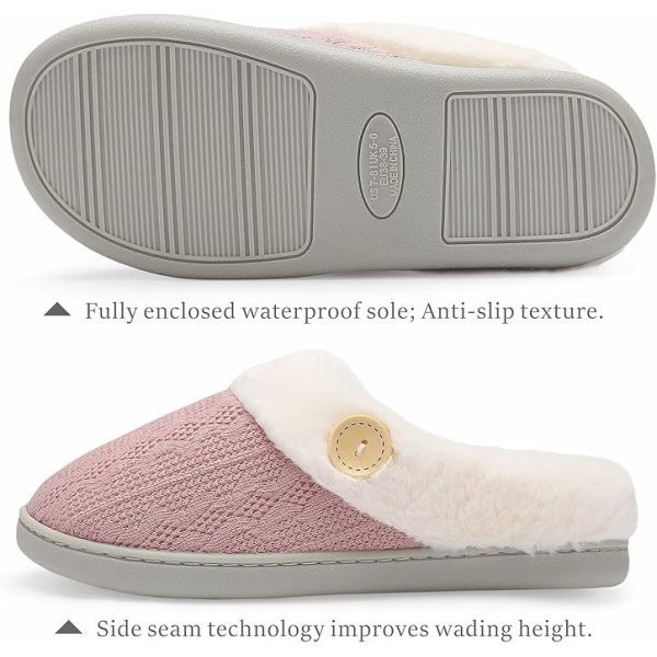 Silent Sole Warm Comfy Women's Indoor Slippers Memory Foam House Slipper