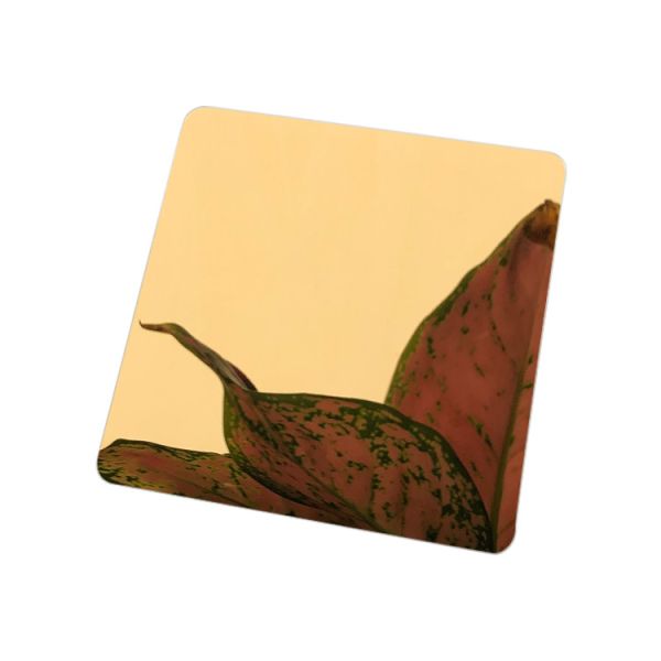 Buy Cold Rolled 8K Golden Stainless Steel Mirror Sheet 2000mm Length For Building Decoration at wholesale prices