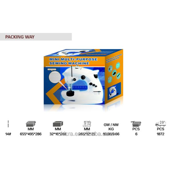 Lock Stitch Multi-function Mini Domestic T-shirt Sewing Machine UFR-403 with Retail