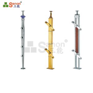 Modern Stainless Steel Post Balustrade Impact Resistance For Outdoor / Indoor