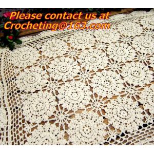 Crocheted Applepine flower Table cloth, table cover, handmade crochet, blanket,