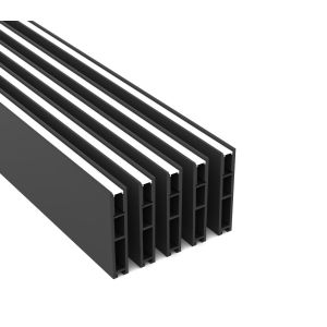 Sandblasting Recessed Aluminum LED Profile Suspended To The Ceiling