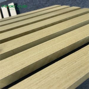 Master Wood Wall Slat Aku Panel Oak Veneer Sound Absorption Panel for Apartments