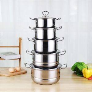 12pcs kitchenware glass lid non stick cookware set with steamer