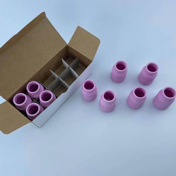 Buy 10Pcs TIG Welder Torch Accessories for Welding Pink Large Gas Lens Cup Alumina Nozzle at wholesale prices