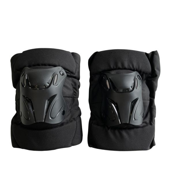 Motor-Rider Knee and Elbow Protectors with Hook and Loop Straps and Customizable