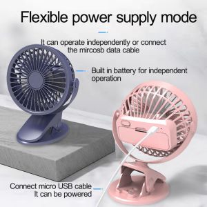 Tent 6 Inch Oscillating Clip Fan 4000mAh Battery Operated