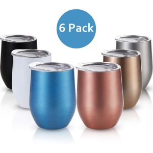 Stemless Stainless Steel Coffee Cup 9oz 12oz Eco Friendly Travel Insulated Cup
