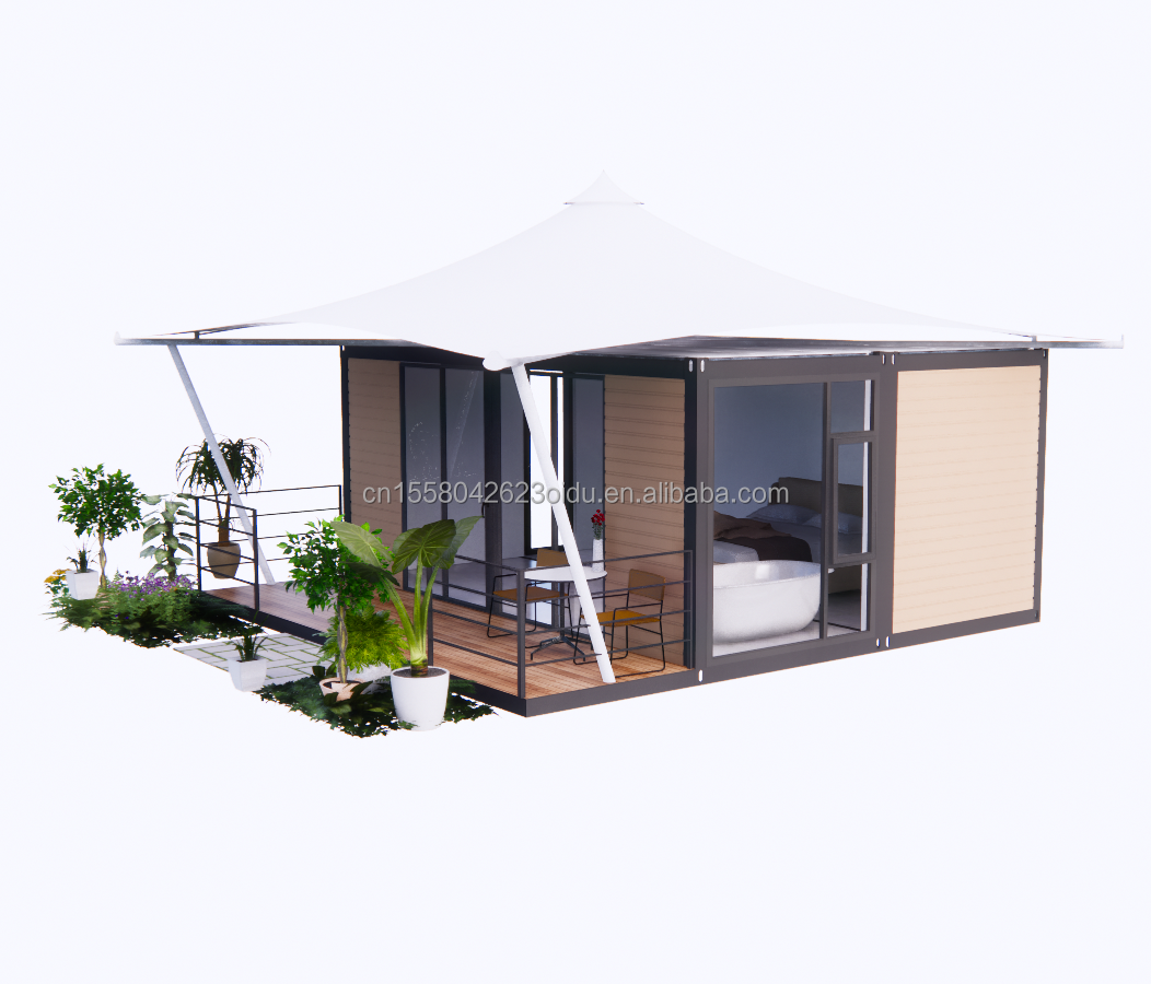 20ft Fast Build Prefab Hotel House Modular Folding Container House for Camping and Foldable Garden