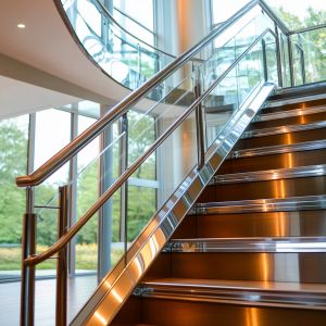 Non-Slip Stainless Steel Handrails for Sloped Pathways