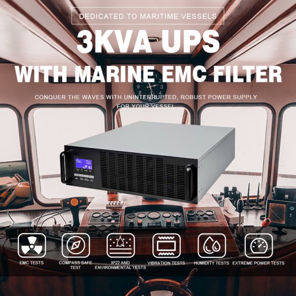 Professional rack mounted high-frequency 230V 3KVA single-phase 9px marine
