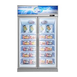 R134a Commercial Display Freezer Inverter Upright Refrigerator For Drink