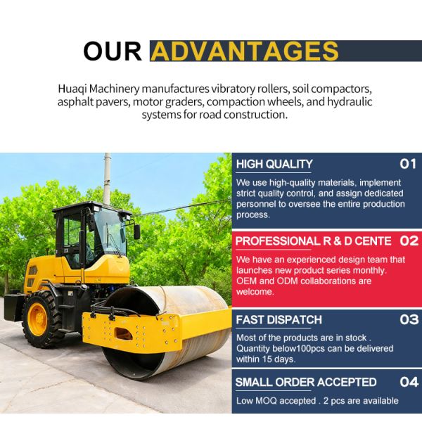 High Quality 1 to 10 Ton Vibratory Roller Compactor Single and Double Drum Asphalt Pedestrian Roller for Construction Projects