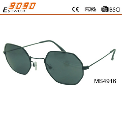 2018 new arrival metal sunglasses with plastic tip ,fashion style,suitable for
