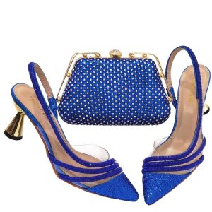Quality Supoo evening african shoes and bags to match purple matching clutch for wedding/Party for sale