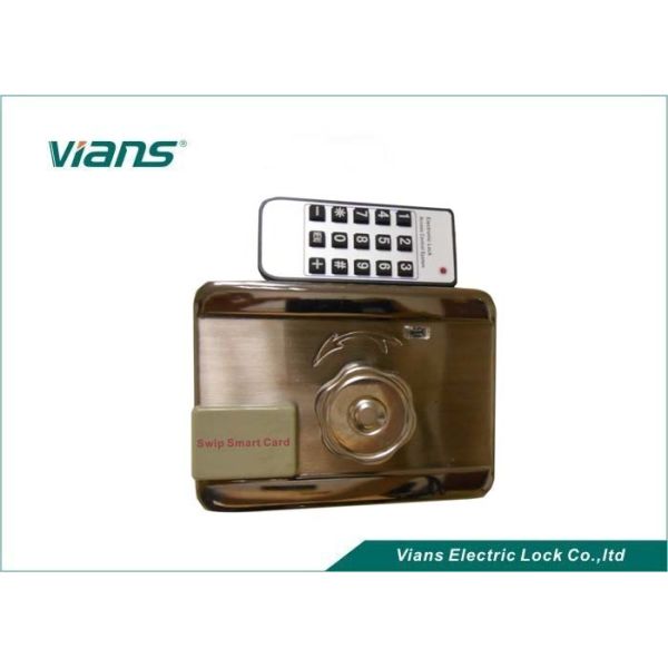 EM Card Home Security Door Locks With Remote Control Open , Nickel Plating