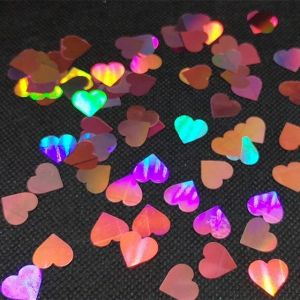 12mm Pink Heart Glitter PVC Polyester Shapes Fashionable Metal Stars Number
